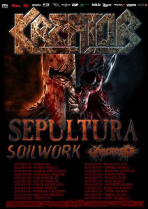 Kreator + Sepultra + Soilwork 2017 Tour