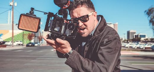 Videokamera mit LED-Licht