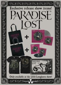 Paradise Lost Release Show Merchandise
