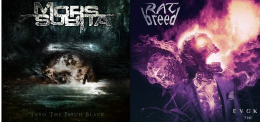 MORS SUBITA Into The Pitch Black RATBREED Evoke The Blaze Album Cover