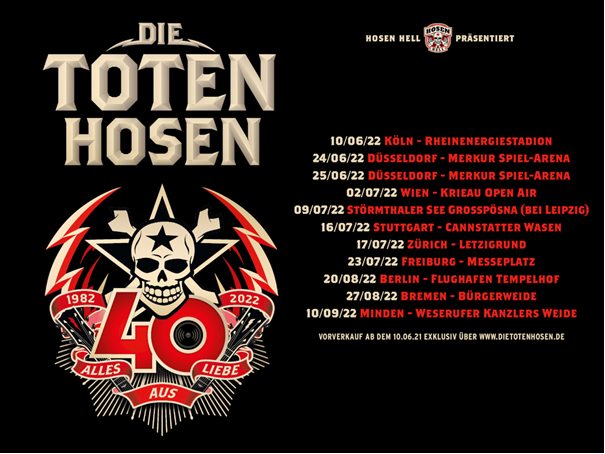 Die Toten Hosen Tourplakat 2022
