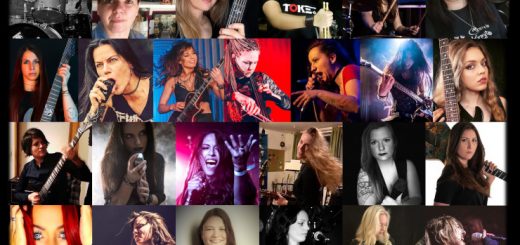 Collage aus allen Musikerinnen von Chaos Rising