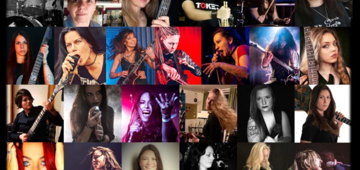 Collage aus allen Musikerinnen von Chaos Rising