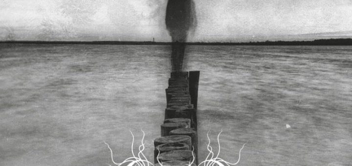 Das Cover zeigt eine unscharf gestellte Person am Ende von hölzernen Wellenbrechern. Das Bild ist schwqarz-weiß und insgesamt sehr dunkel gehalten.