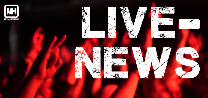 Hände im Publikum mit gehörnter Hand bzw Pommesgabel. Schrift "Live-News".