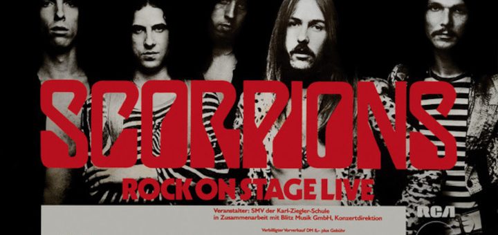 Tourplakat der SCORPIONS 1977
