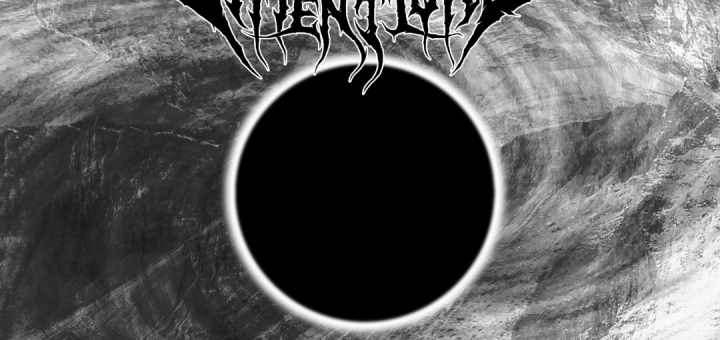 Das Albumcover zeigen oben einen Metal-Schriftzug und unten den Namen des Albums. In der Mitte ist eine schwarze Leere, umrahmt von einem weißen Halo und einer Art abstraktem Wirbel außenherum.