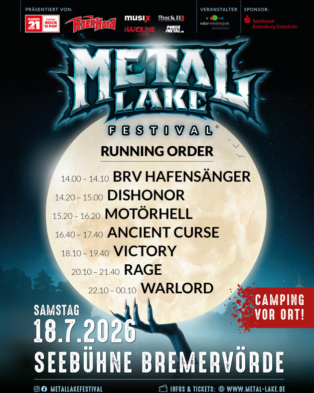 Metal Lake 2026 Running Order